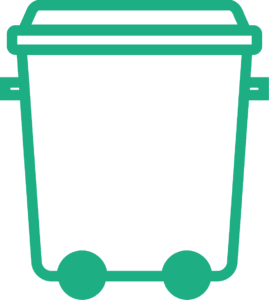 Business Waste bin icon in teal